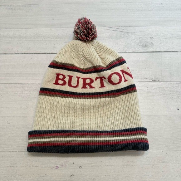 Burton Men's Trope‎ Beanie Winter ski snow Hat beige red green - Picture 1 of 9